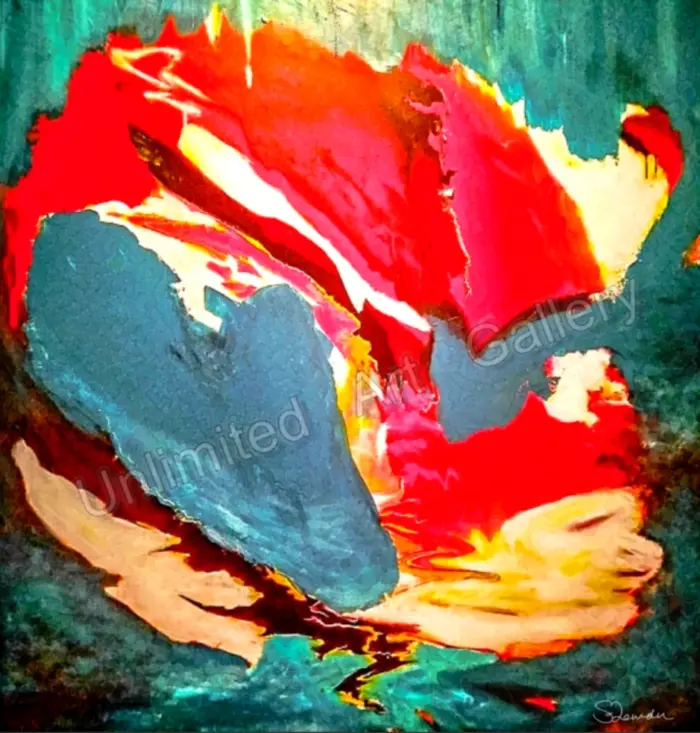 Abstract Art that shows a beautiful underwaterworld.